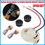 5pcs/Set Plastic Brush Holder + Caps for Makita BGA450 BGA452 DGA452