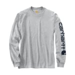 Carhartt SLEEVE LOGO T-SHIRT L/S - CHILI PEPPER HEATHER / XL