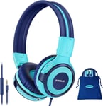 Casque Audio Enfant Filaires, Pliables Et Durables Casque Filaire Pour Enfants Avec Fonction De Musique Et Microphone Pour Tablettes, Kindle, Téléphones Portables Pour Garçons, Filles