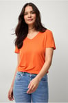 Saint Tropez - Topp AdeliaSZ V-N T-shirt - Orange