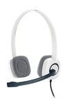 Logitech H150 Stéréo Casque Audio D'Écoute Filaire Pavillon De Bureau Blanc