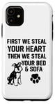 iPhone 11 Steal Your Heart Steal Your Bed Miniature Schnauzer Case