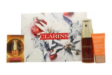 CLARINS ENERGIZING GLOW GIFT SET 50ML DOUBLE SERUM + 15ML DAY CREAM + 7 X 0.9 ML