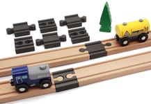 Locorico - Pack de Raccords pour Train en Bois Compatible Brio