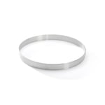 De Buyer - Cercle à tarte rond VALHORNA en inox perforé - 20,5 x 2 cm - Fabriqué en France, Technologie AIR SYSTEM, Micro-Perforations pour Cuisson Rapide et Homogène pour Résultats Croustillants