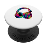 Casque Musique Chant Chanteur Chanson PopSockets PopGrip Adhésif