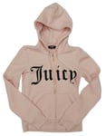 Juicy Couture Pink Hoodie Medium Core Gothic Logo Zipped Jacket Robertson Womens