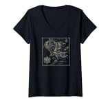 Womens The Lord of the Rings Map of Middle Earth V-Neck T-Shirt