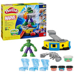 Play-Doh Marvel, Coffret Hulk Écrase Tout avec pâte à Modeler