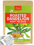 TeeLux Roasted Dandelion Root Tea Bags 50 Count, Premium Natural Dandelion Root Herbal Tea, Caffeine Free, A Popular Coffee Alternative