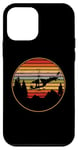 Coque pour iPhone 12 mini Hélicoptère vintage coucher de soleil hélicoptères Chopper Pilot Meme