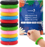 12 Pack Mosquito Repellent Bracelets | Non-Toxic, Waterproof, Deet-Free Bands