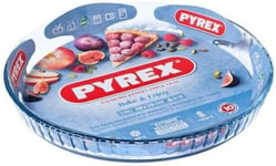 Pyrex Quiche Flan Dish Bake & Enjoy 25cm Glass Flan Dish Transparent Oven-Safe