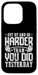 Coque pour iPhone 14 Pro Citation d'entraînement de motivation pour les amateurs de fitness