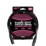 Ernie Ball 5ft Braided Male Female XLR Microphone Cable Black