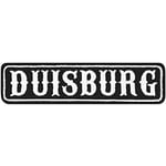 Écusson Thermocollant Biker de Duisburg - Patch du club de moto en Allemagne | Appliqué pour Duisbourg à coudre/à repasser | Patch de nom pour le Motorcycle Duisbourg | 100x25mm