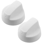 2 x CANNON White Oven Cooker Hob Flame Burner Hotplate Control Switch Knobs