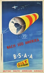 AIRLINES SWISSAIR  MEDITERRANEAN Rhpd-POSTER HQ 50x70cm d'une AFFICHE VINTAGE