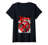 Marvel X-Men Wolverine Cyclops Cable Red Logo T-Shirt avec Col en V