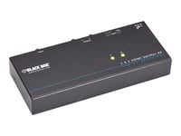 Black Box 4K Hdmi Splitter 1 X 2 - Video/Audiosplitter - 2 X Hdmi - Skrivbordsmodell, Rackmonterbar - Taa-Kompatibel