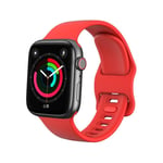 Apple Watch Series 4-6 44mm Armband i silikon, Röd