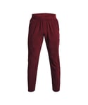 Under Armour Mens UA Stretch Woven Pants in Red - Size Large