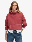 Superdry Essential Logo Overdyed Hoodie, Soft Grey