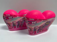 I Love VIP Pets Surprise Mystery Toy x 2 Puppy Colour Boost Pink Mini Fans