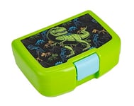 p:os 35298-Cool Kids goûter Motif de Dinosaure, boîte à déjeuner en Plastique avec Un Compartiment et Fermeture par Clip, pour Le Jardin d'enfants, l'école et Les Loisirs, 35298, Green