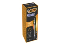 Bic Gel-Ocity Quickdry - Rollerball-Penna - Svart - Gelbläck - 0.7 Mm - Medel - Indragbar (Paket Om 12)