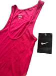 Nike Club Rib Tank Top Vest Womens PINK Casual Gym Yoga Pink Size XS