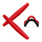 Hawkry Kits Replacement Earsocks & Nose Pieces For-Oakley M Frame Sweep -Red