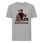 T-Shirt Homme Col Rond Barcelona Collage Ville Carte Postale Fc Barcelone