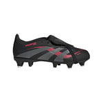 adidas Predator League FT Junior Football Boots Soft Ground Basket, Core Black/Grey Four/Lucid Red, 21 EU