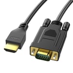 Câble Hdmi Vers Vga 1,8 M, Adaptateur Hdmi Vers Vga 1080P 60Hz, Unidirectionnel Câbles Hdmi Mâle Vers Vga Mâle, Adaptateur De Câble Hdmi Vers Vga Pour Ordinateur Portable, Pc, Projecteur, Tv