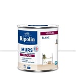 Peinture Blanche Murale Velours - 0,5L - Blanc - Ripolin