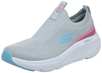 Skechers Femme Go Run Elevate Knit Slip on Basket, Gris/Rose, 37 EU