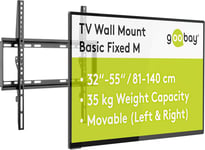 49730 Support Mural Tv Pour Écrans Et Télév Urs De 32-55 Pouces (81-140 Cm) - Fixation Murale Tv Avec Une Capacité De Charge . De 35 Kg Accroche Television Mural Vesa 400 X 400 Noir