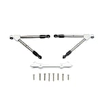 wivarra Upgrade Part Aluminum Front Tie Rods with Stabilizer for Rustler 4X4 VXL Drone Accessories RC Parts,Silver