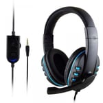 Trådbundet spelheadset för PC PS4 PS5 Xbox One hörlurar med brusreducerande mikrofon, bas, 3,5 mm bärbar dator headset, Nintendo Switch/ps