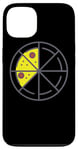 iPhone 13 Pizza 3 Slices Cheese Pepperoni Funny Geometric Food Retro Case