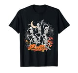 Halloween Pumpkin Jack Dancing Skeleton Dance Under the Moon T-Shirt