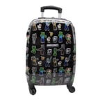 TOYBAGS Valise Minecraft Cabina - 4 Roues pivotantes et multidirectionnelles - Roues Doubles personnalisées - Valise Rigide très résistante avec poignée Extensible - 50 x 33 x 20 cm, Multicolore,