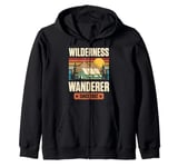 Wilderness Wanderer Since 1982 Birth Year Camping Birthday Zip Hoodie