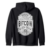 Bitcoin Cryptocurrency Funny Vintage Whiskey Bourbon Label Zip Hoodie