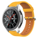 Samsung Galaxy Watch 46mm / Gear S3 Classic / Gear S3 Frontier klockarmband i äkta läder - Gul