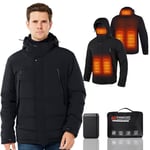 Mincoo Veste Chauffante Homme,Veste Chauffante électrique Veste Chauffant USB Vêtements Chauffant électrique (L)