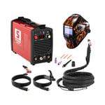 Stamos Germany TIG-svets - 250 A 230 V bärbar + Svetshjälm – Firestarter 500 Advanced Series