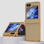 Samsung Galaxy Z Flip5 5G      Electroplasting PU Case    Gold