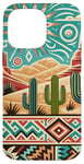 iPhone 14 Pro Max Southwest Red Rocks Desert Cacti Cactus Turquoise Brown Case